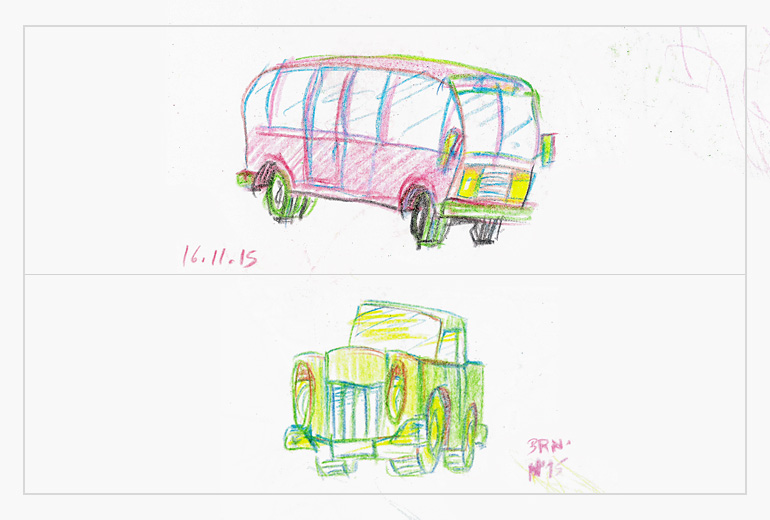 vintage cars sketches